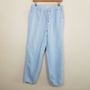 Derek Rose 100% Linen Pull-On Pants Blue Size L